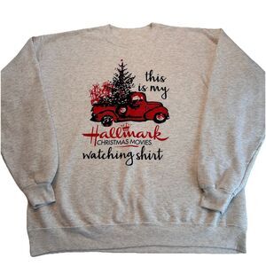 Hallmark Christmas Movie Watching Sweatshirt - Holiday Women's Sz Large